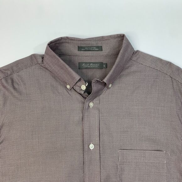 Daniel Cremieux Button Down Shirt Mens L Large Crimson Green Patterned Cotton - Picture 4 of 10